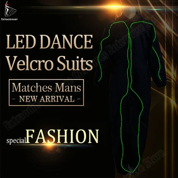 

LED Matchstick Men Costume Performance Halloween Clothing Multiple Colour