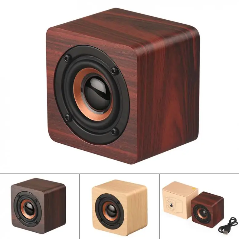 Q1 3W Wooden Mini Wireless 4.2 Speaker с расстоянием соединения 10M для смартфона/ПК | Электроника