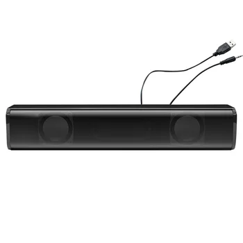 

Sound Bar Long Strip Computer Speaker For Phone TV Universal Home Audio Heavy Subwoofer ABS Wired Wireless Black Multimedia