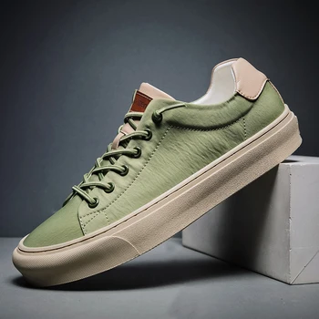 

Hot Sale Casual Shoes Men Rubber Wearable Walking Shoes For Mens Green Youth Fashion Men Shoes Comfortable Men Flats Footwear