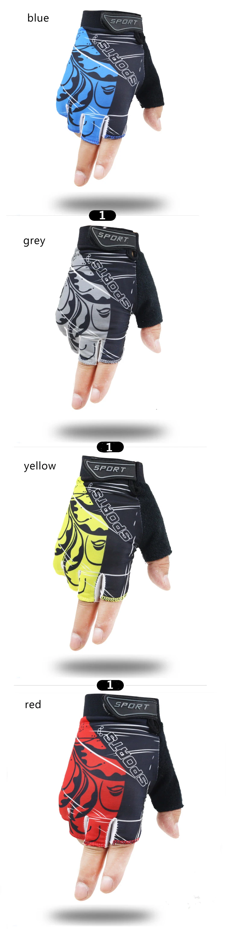 Men Women Half Finger Gloves Summer Bicycle Gym Fitness Non-slip Breathable Sports Gloves Fingerless Mitten Guantes Ciclismo