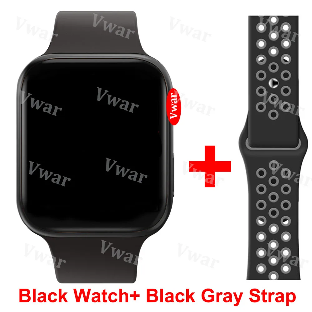IWO 11 Смарт-часы Bluetooth 1:1 Series 5 gps Inteligente Pulseira для мужчин и женщин iwo11 умные часы для IOS Apple VS IWO 10 9 8 7 6 - Цвет: Черный