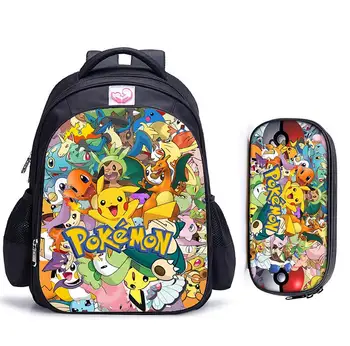

New Pokemon Haunter Eevee Children School Bags Capacity Backpack Kids School Boys Girls Mochilas Infantil Catoon Rucksack