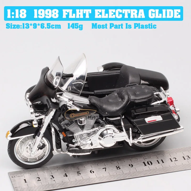 1:18 для мальчиков весы maisto 1998 FLHT ELECTRA GLIDE sidecar мотоцикл Diecasts& Toy Vehicles трехколесная модель круизер велосипед игрушки