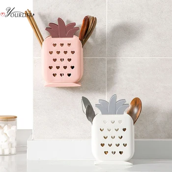 

OYOURLIFE Creative Pineapple Style Tableware Storage Holder Kitchen Chopsticks Fork Spoon Drainer Drying Rack Cutlery Organizer