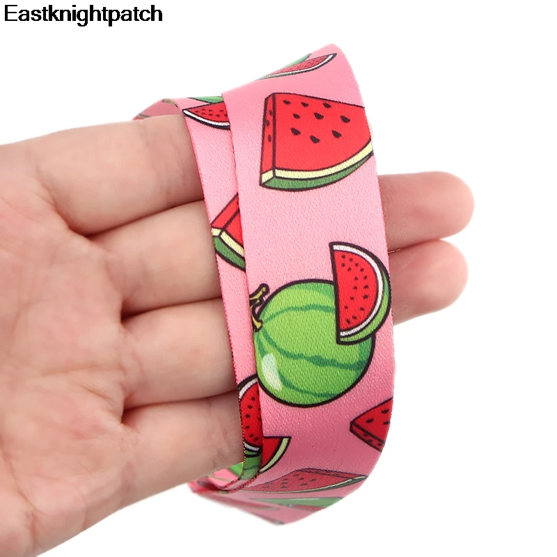 Свежий Фруктовый логотип шейный ремешок для ключей, идентификация карт, ремешок для мобильного телефона, usb-держатель для бейджа, сделай сам, шнур, подвесной, E0890