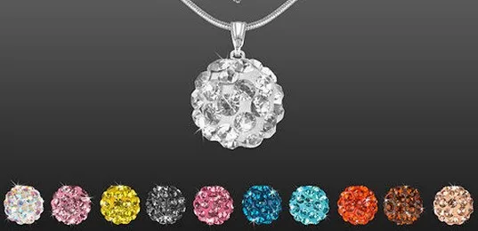 

dfg34ng Mixed Random Color Lot Ball Bead Pedant Necklace High Quality JEWELLRY crystal crystal