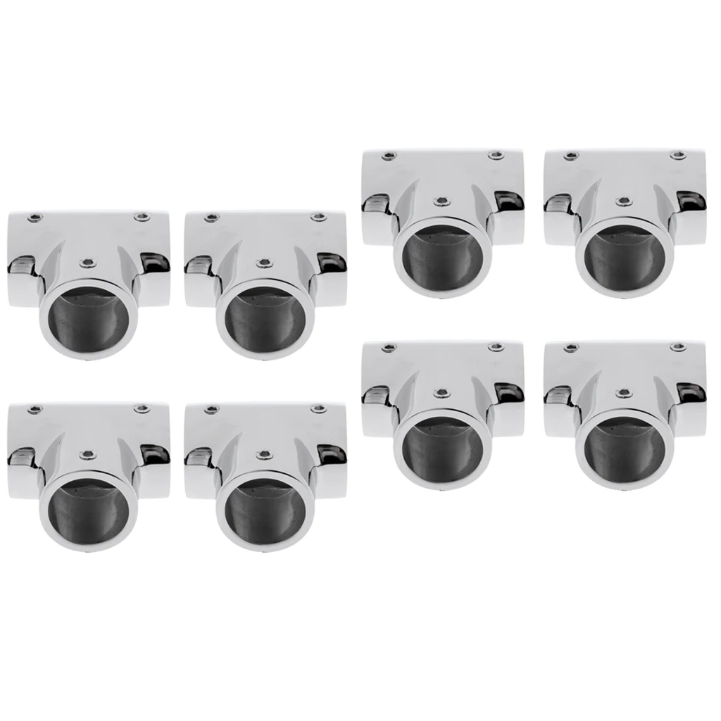 8 Pieces 1 '' 90 Degree 316 Stainless Steel Boat Handrail Fitting Tee