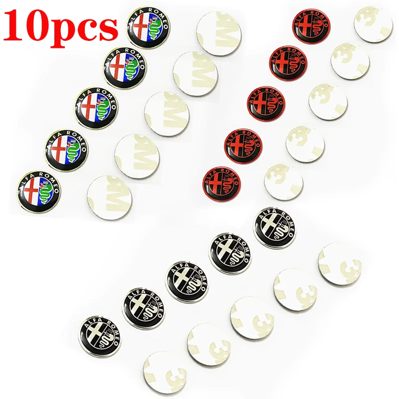 3D Metal Alfa Romeo 10pcs 14mm Car Key Badge Sticker Symbol Logo Shell Remote Fob Emblem Decal Styling Auto Accessories | Автомобили и