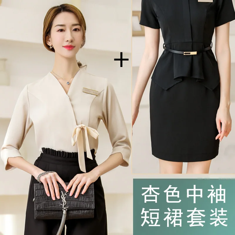 women uniform chinese style workwear medical scrubs work suit v neck dentist spa massage sets health club beautician - Цвет: color12