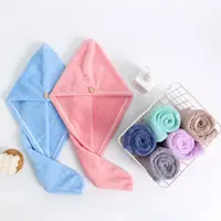 Bath Towels  Bath Wrap Hat Quick Bathrobe Terry Hair Fast Drying Dryer Towel Lady Turban Microfiber Towel For Bathroom Women Cap 3