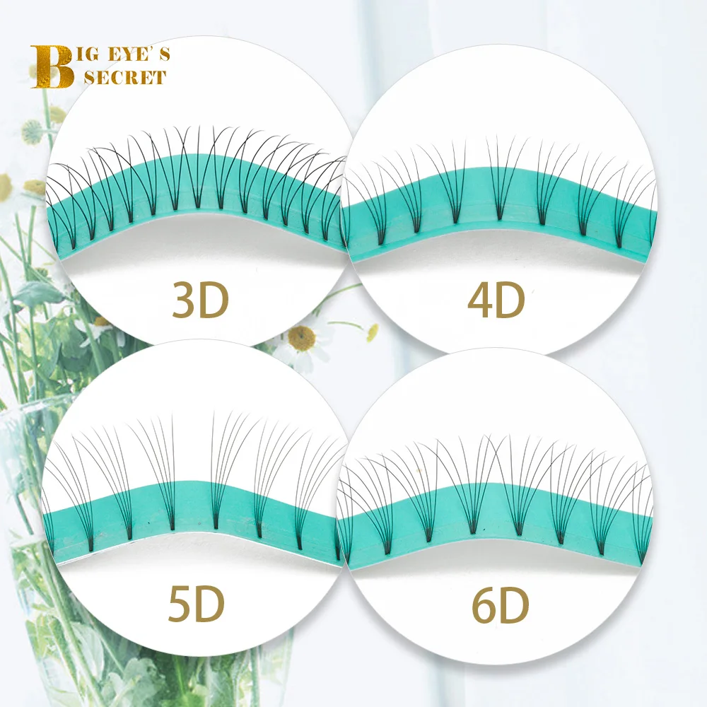 

Big eye's secret Lashes 3D/4D/5D/6D Short Stem Russian Volume Eyelash Extensions Handmade Premade Fans Lashes Extension