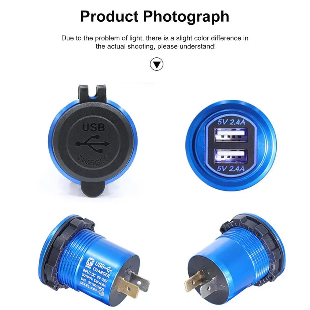 L9 DC 9 V-32 V 4.8A двойной USB светодиодный авто зарядное устройство для мотоцикла Авто Грузовик ATV Лодка адаптер розетка зарядное устройство s