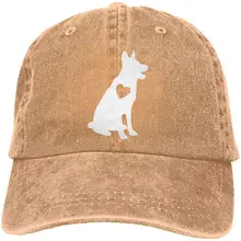 Мужская и женская Регулируемая ВИНТАЖНАЯ ДЖИНСОВАЯ бейсболка немецкая овчарка с сердцем простая Кепка