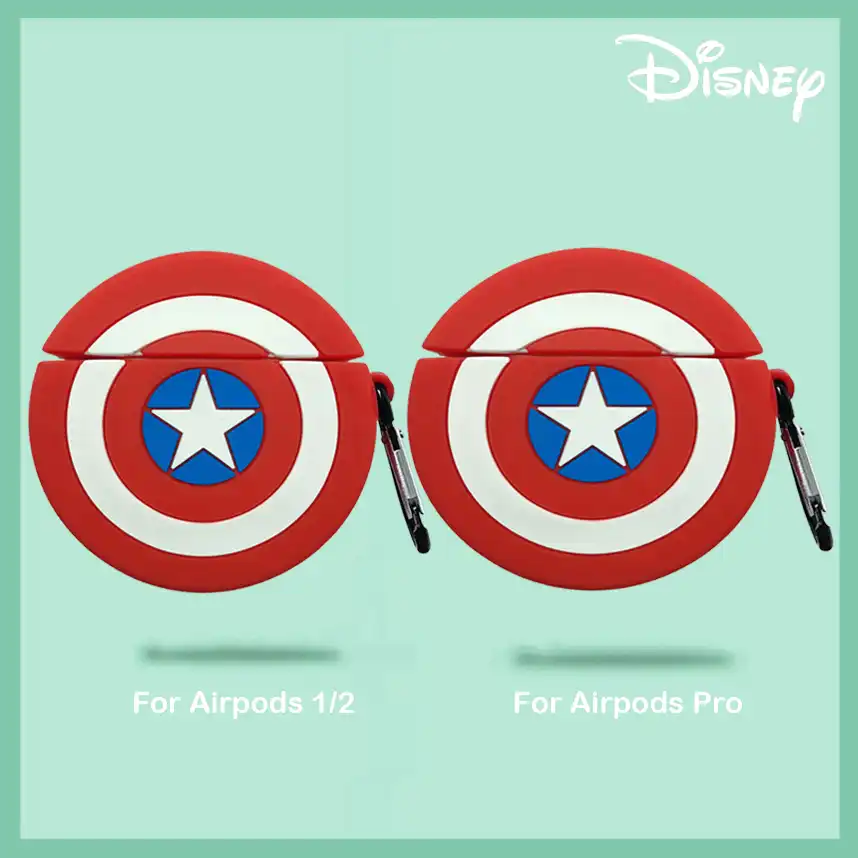 キャプテンアメリカのディズニーairpodsケースシリコーン3dアニメ漫画かわいい保護カバーairpodプロairpods 2彼アベンジャーズ Aliexpress