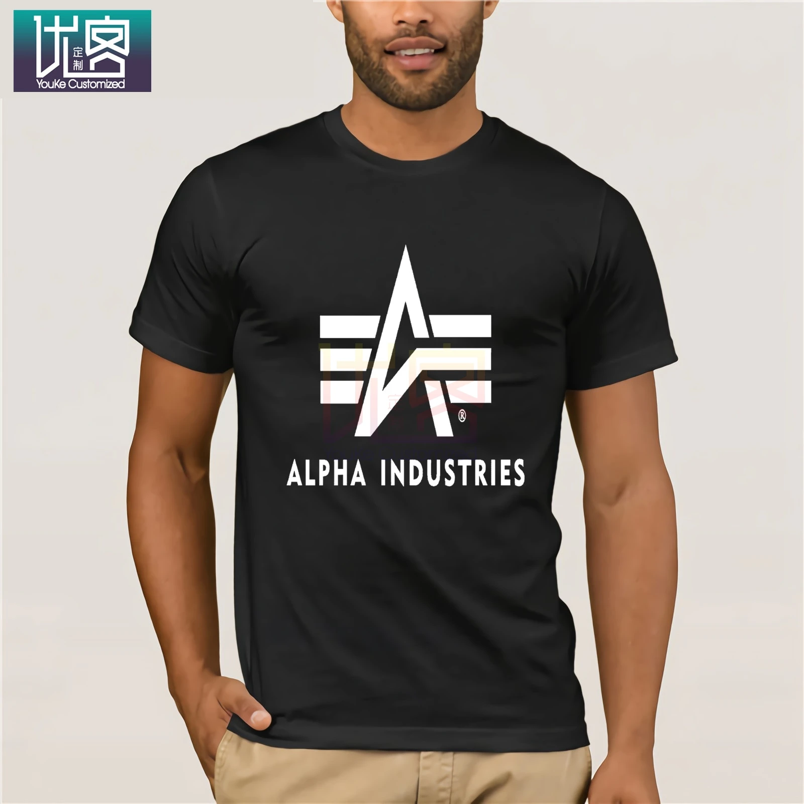 

Mens T-shirt Fashion 2019 Alpha Industries T-shirt Cotton Short Sleeves Tee Shirt Casual Tee Shirt Summer hipste Tees