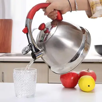 

Whistling Kettle For Gas Stove Bouilloire 3.5L Stainless Steel Whistle Tea Kettle Water Bottle Teapot With Grip