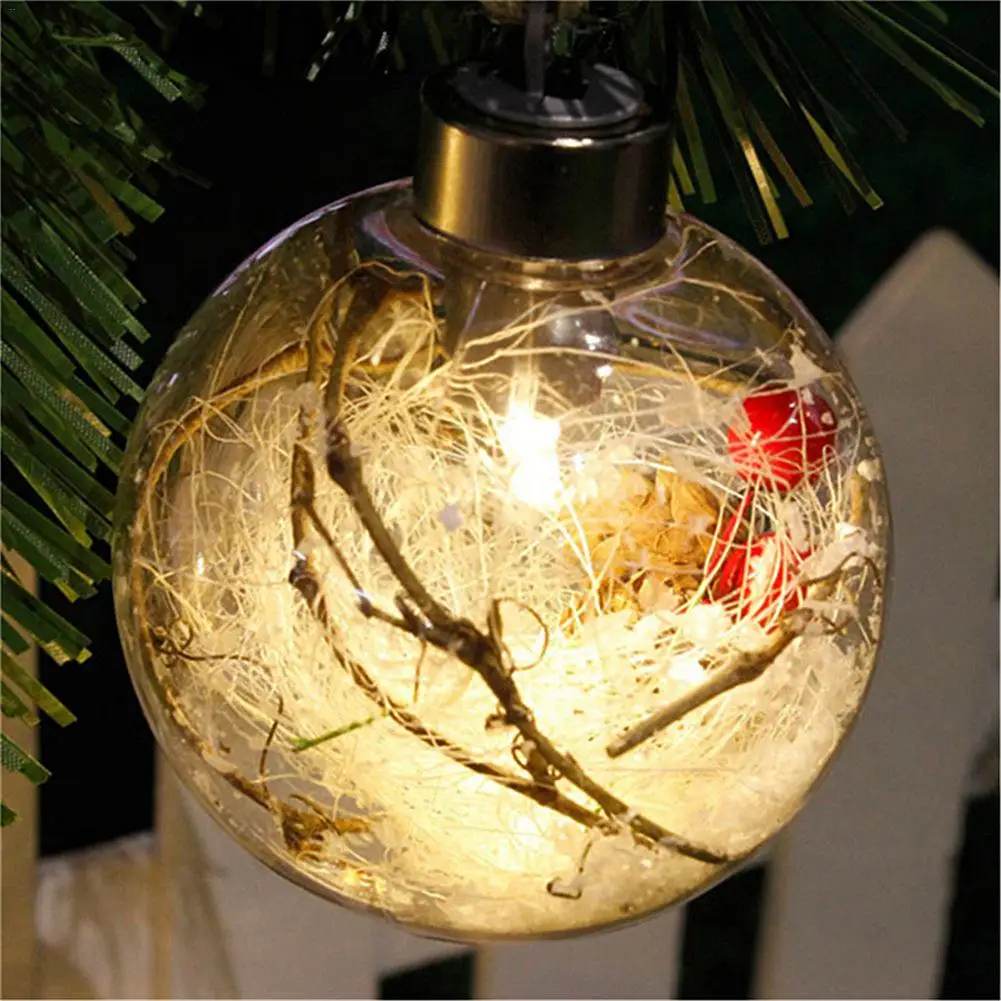 Рождественские шары светодиодный Творческий Снежинка праздник Рождества мяч# EW