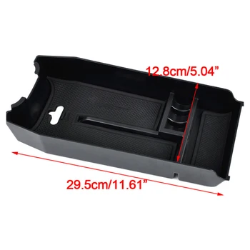 

Car Storage Box Auto ABS Center Console Armrest Interior Inner Black Tray