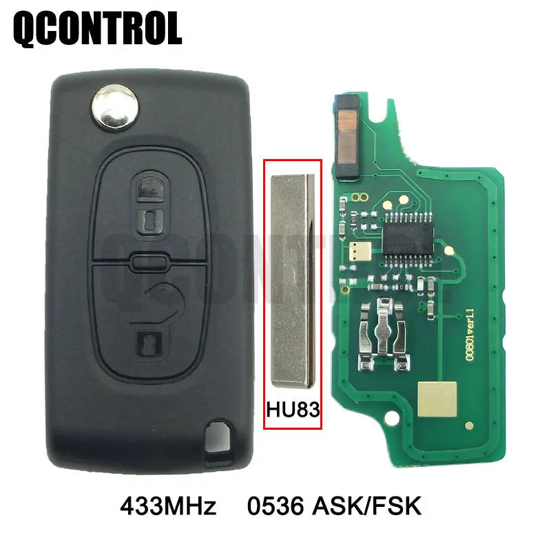 Автомобильный пульт дистанционного управления QCONTROL для PEUGEOT 207 208 307 308 408 Partner (CE0536