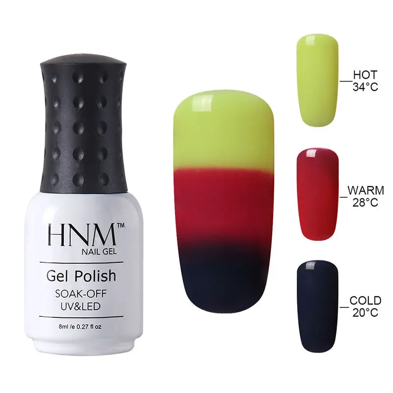 HNM 8 мл термальный 3 цвета меняющий УФ-гель для ногтей лак для ногтей замачиваемый полуперманентный штемпелюя краска - Цвет: 4216