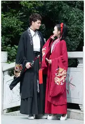 Женский/Мужской Hanfu древний китайский традиционный пиджак Fantasia пары Хэллоуин косплей костюм для мужчин/женщин плюс размер 2XL