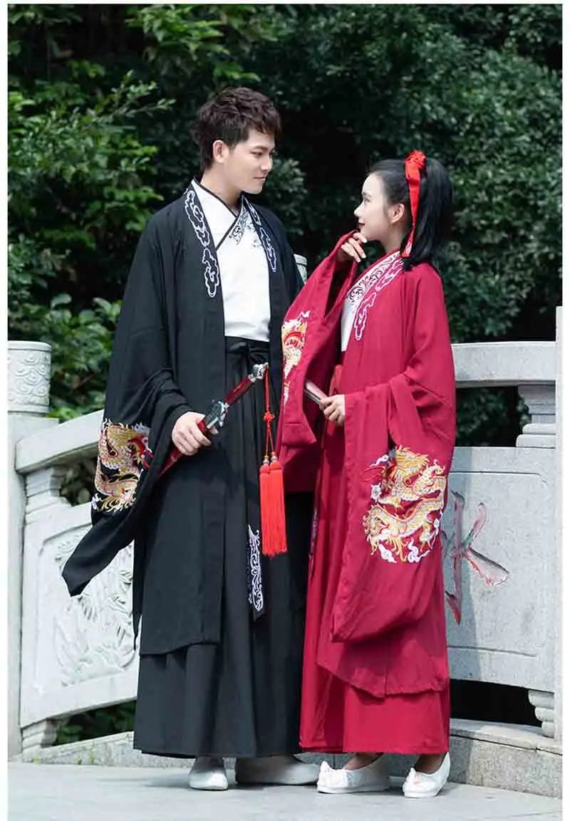 

Women/Men Hanfu Ancient Chinese Traditional Clothes Jacket Fantasia Couples Halloween Cosplay Costume For Men/WomenPlus Size 2XL