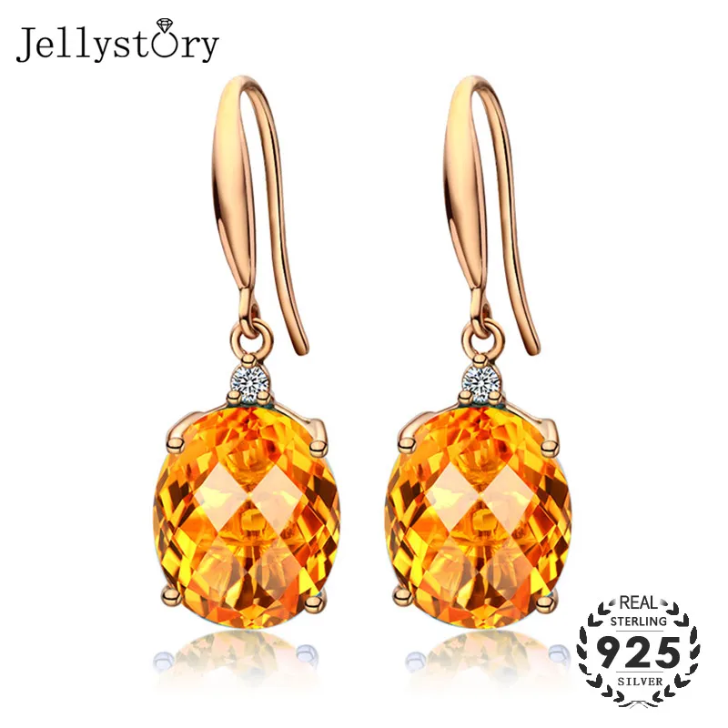 Модные серьги Jellystory из серебра 925 пробы ювелирные изделия с овальной формой