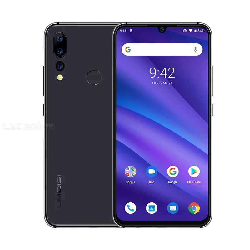 Глобальная версия UMIDIGI A5 PRO Android 9,0, Восьмиядерный мобильный телефон 6,3 'FHD+ 16 МП, тройная камера, 4 Гб ram, мобильный телефон с двумя sim-картами - Цвет: Серый