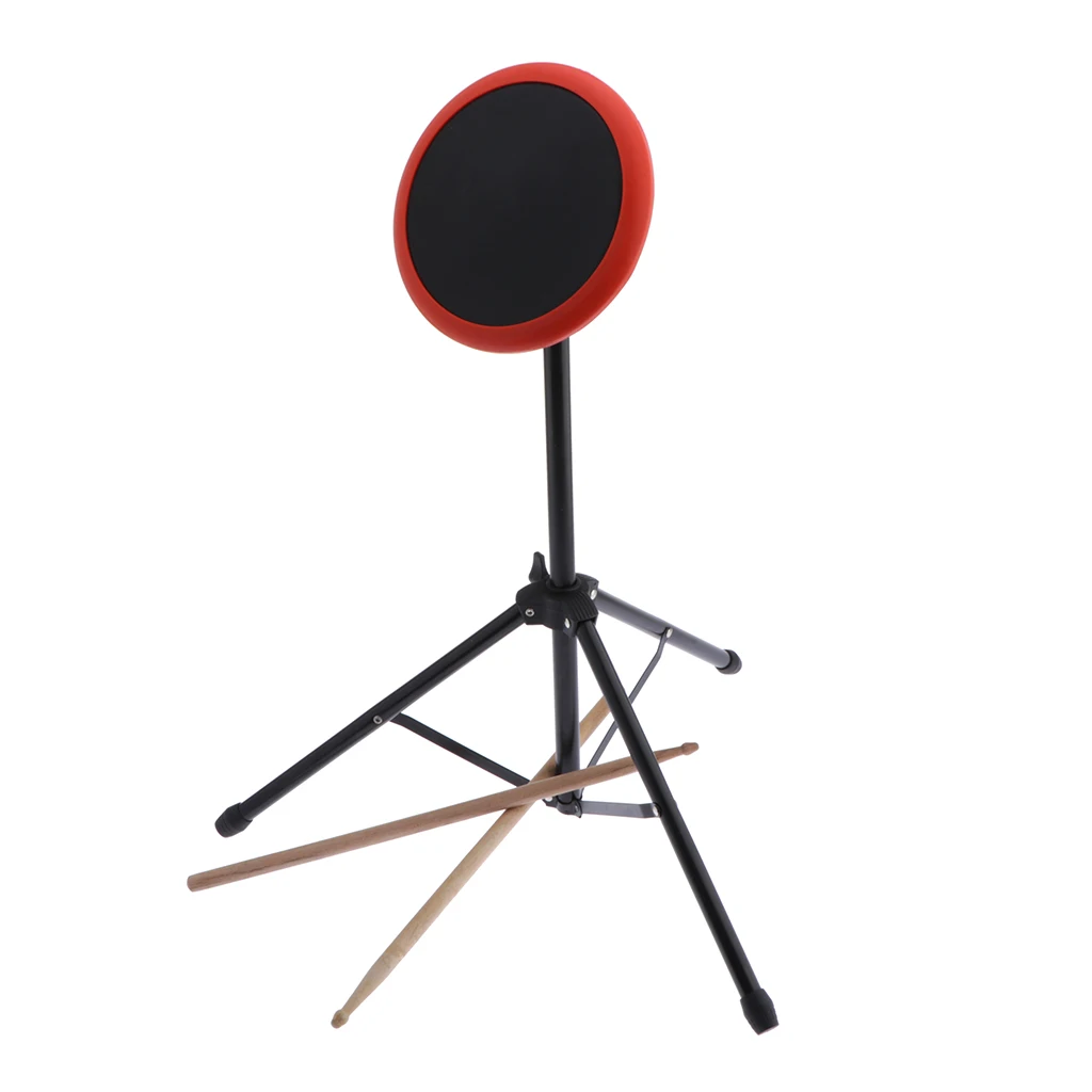 Drummer Practice Pad 6inch with Portable Tripod Stand Drumsticks and Bag