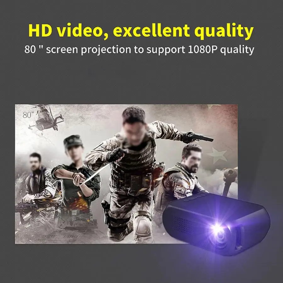 YG320 Домашний Мини ЖК-проектор USB портативный домашний кинотеатр плеер HD 1080P Система домашнего кинотеатра аудио с пультом дистанционного управления 100-240 В
