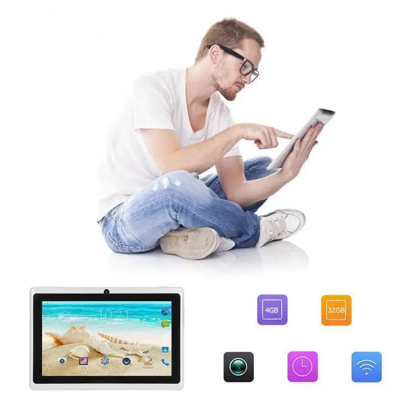 Q88 дигитайзер сенсорный экран панель 7 дюймов планшет Android 4 четырехъядерный 512 Мб