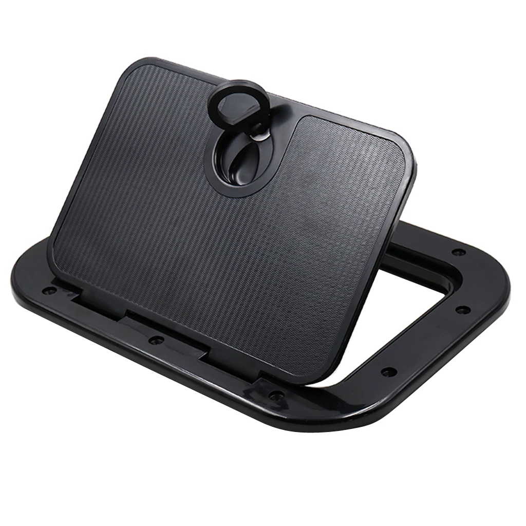 

Marine Deck Plate Access Cover Pull Out Inspection Hatch w/ Latch for Boat Kayak Canoe, 14.96 x 11.02 inch / 380 x 280mm -Black