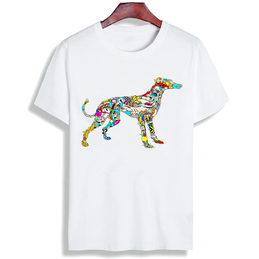 Новая футболка собака породы борзая минималистичные цитаты печати короткий рукав Топы И Футболки мода Casua пара футболка эстетическое плюс размер платье - Color: Green