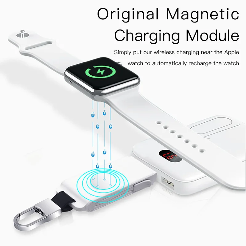 3 в 1 магнитное Беспроводное зарядное устройство QI для Apple Watch зарядное устройство 4 3 2 1 Портативный USB для iPhone X samsung Xiaomi huawei Зарядка телефона