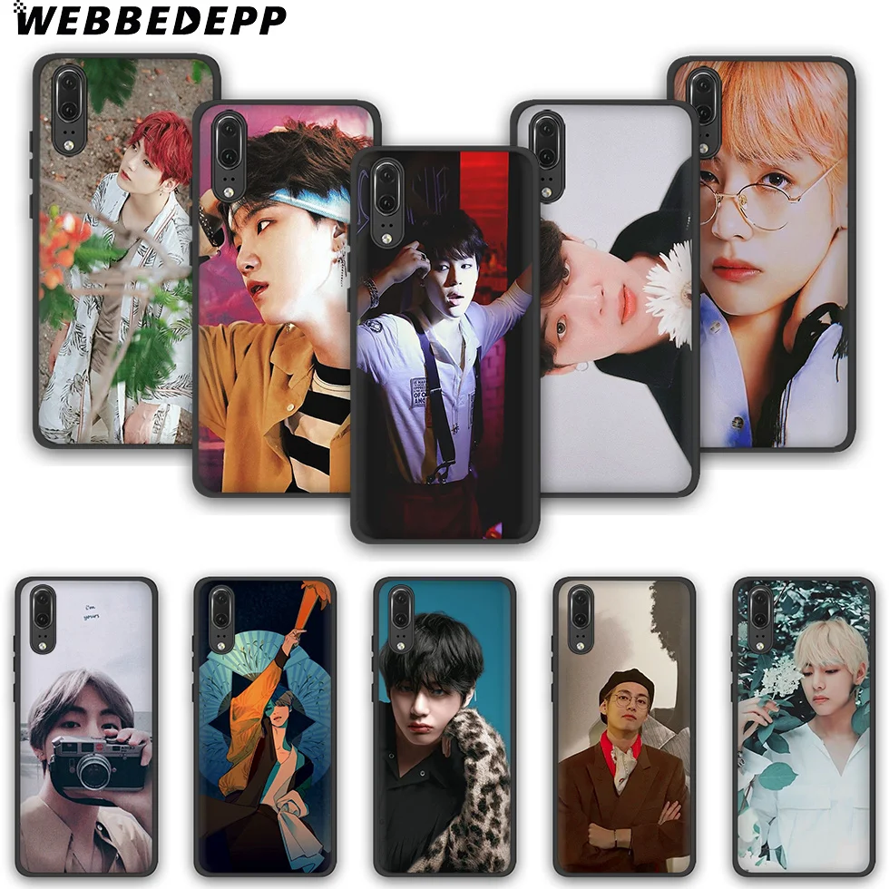 WEBBEDEPP Jimin Suga RM Fashion Soft Phone Case for Huawei P10 P20 P30 Lite Pro Y6 Y7 Prime 2018 Y9 2019 |