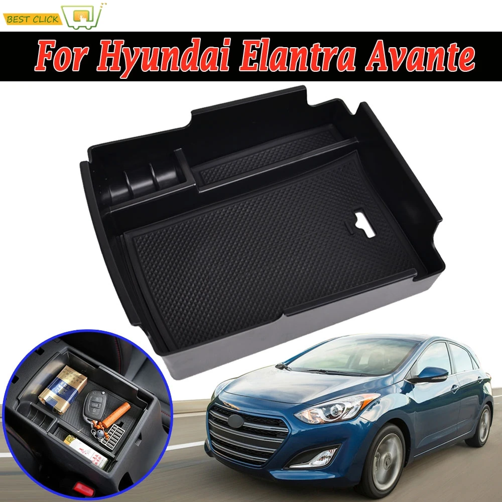 Для hyundai Elantra Avante подлокотник коробка для хранения центральная консоль перчаточный лоток автомобильный Органайзер