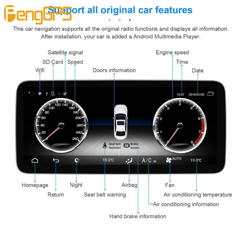 Discount 10.25 " Android 8.0 4+32GB Built-in DSP Car no DVD Player multimedia Radio For Mercedes Benz GLA A class W176 2013-2019 GPS Nav 2