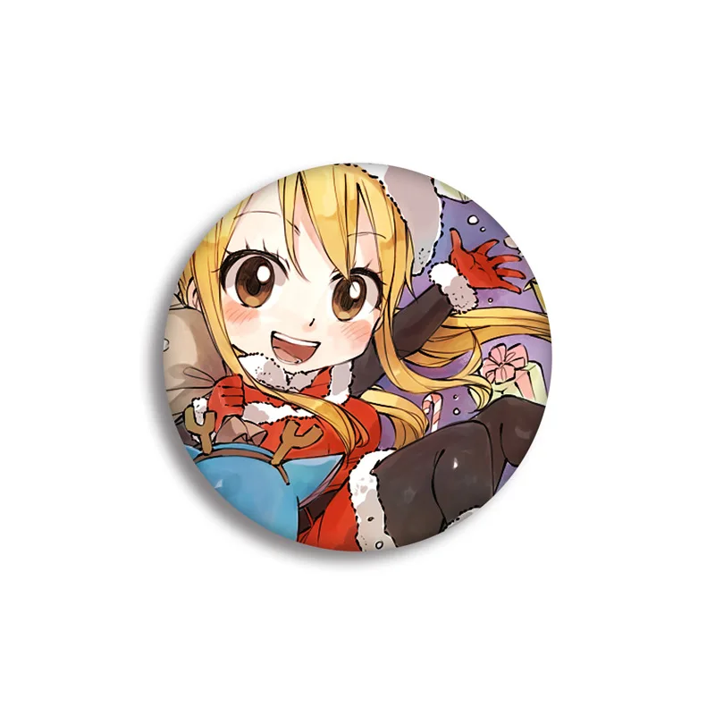 1 шт. аниме значки «FAIRY TAIL», «Rammus Люси Эрза японская шпилька брошь на булавке Брошь Акриловые значки - Окраска металла: see chart