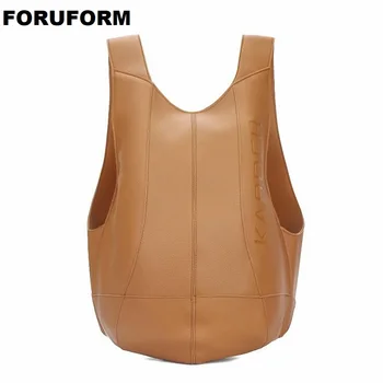 

Multifunction Men Anti-Theft Backpack PU Leather Women School Bag Vintage Backpack for Teenage Boy Trend Travel Rucksack LI-2689