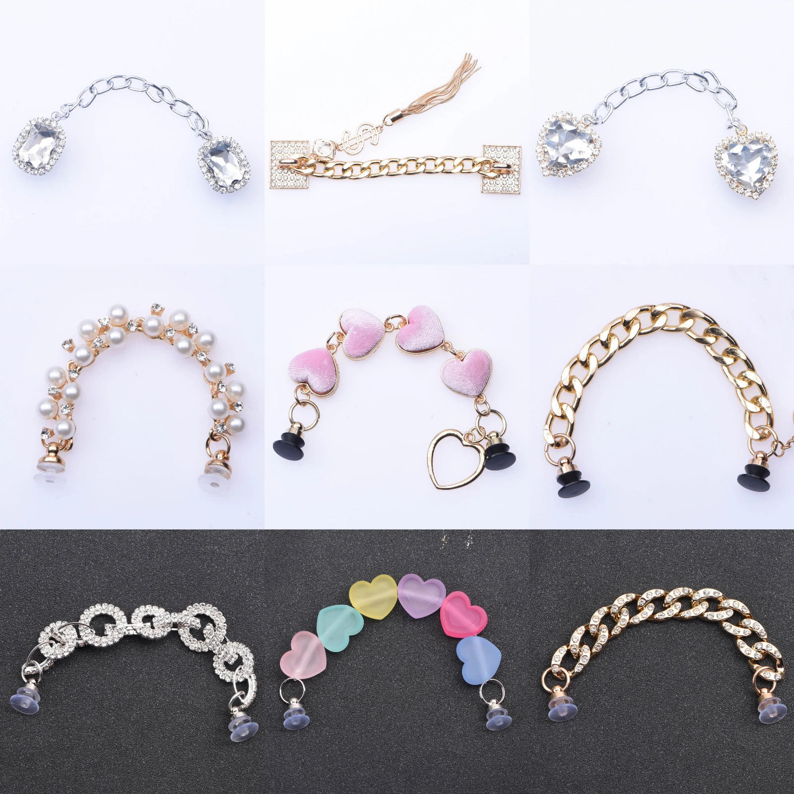 1 Pcs New Designer Chain Shoe Charms Croc Accessories Metal Charm Decoration for Croc Clog Shoes Pendant Buckle for Girl Gift