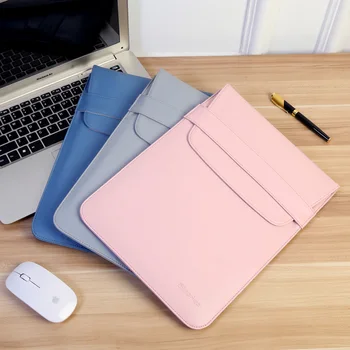 

Laptop case for macbook air 13 case PU Leather Laptop Sleeve for macbook pro 13 case Women Solid Laptop Bag 15" 13"