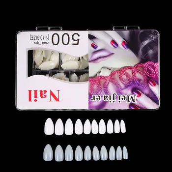 

Manicure 500 PCs Boxed Manicure Nail Tip Finished Product Stick Completely ban tie Nail Tip False Nail Nail Tip