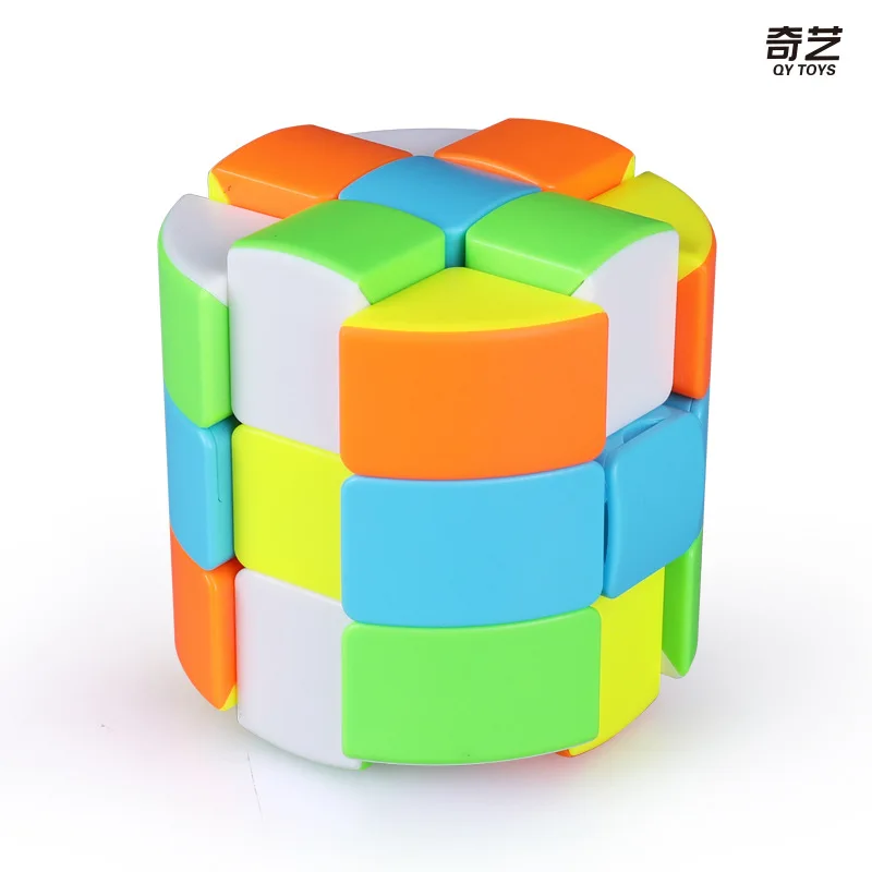 QiYi цилиндр, волшебные кубики без наклеек, твист, головоломка, скорость, Cubo Magico, развивающая игрушка для детей, 5,5 см* 6,6 см