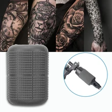 Удобное серое/оранжевое мягкое Силиконовое эластичное покрытие рукоятки машинки для татуажа ручка для тату машины прочная моющаяся ручка для татуировки