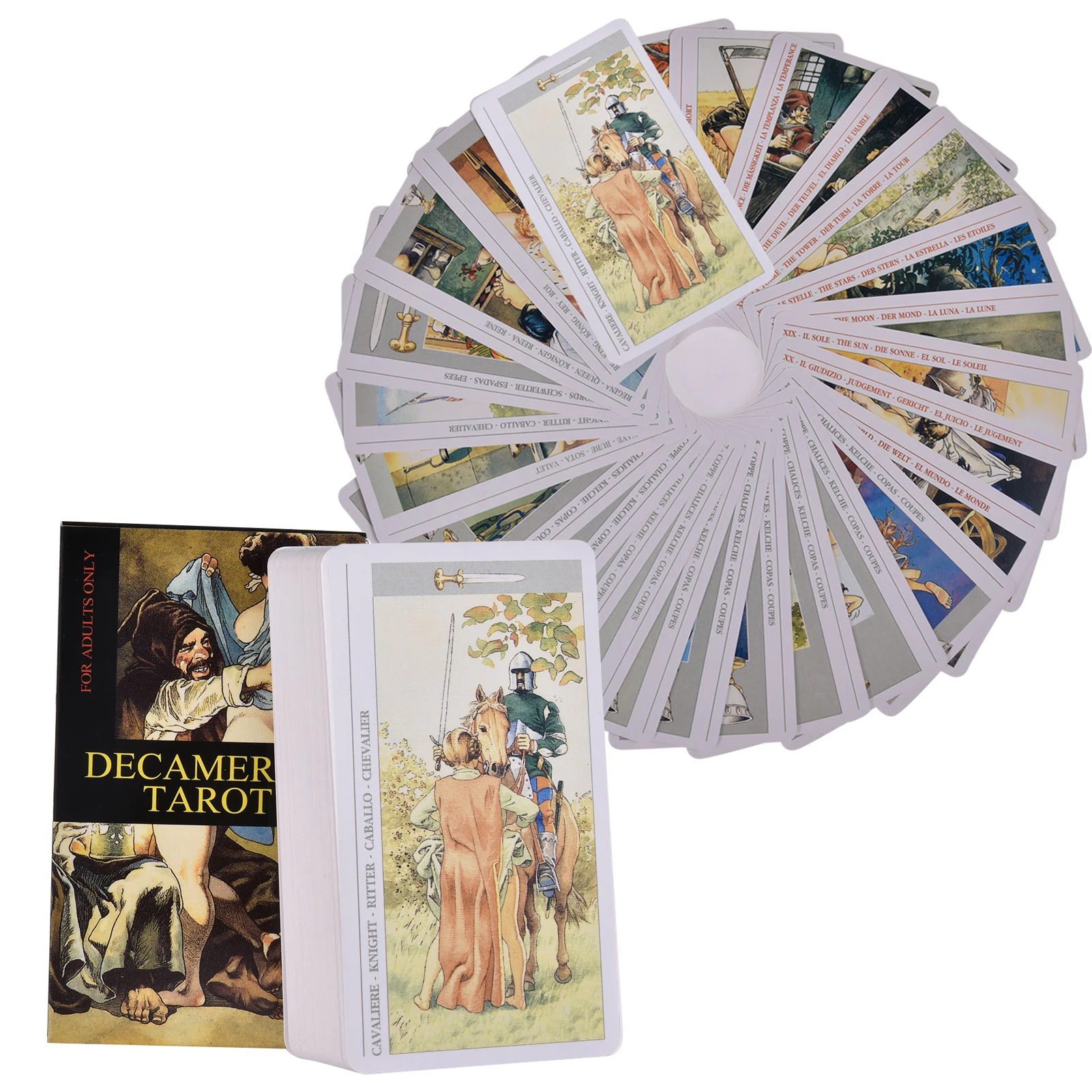 Карты Таро Decameron Классические настольные игры на английском языке Необычные для