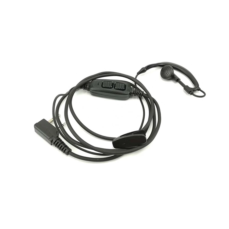 1/2 шт. Baofeng UV-82 2 Pin иди и болтай Walkie Talkie наушники двойной PTT Baofeng UV-82HP UV-82XH UV-8D DMR CB радио Ecouteur наушники - Цвет: 1 piece