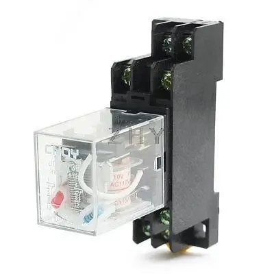 

AC110V 5A Coil 8-Pin DPDT Red LED Light General Purpose Power Relay w Socket