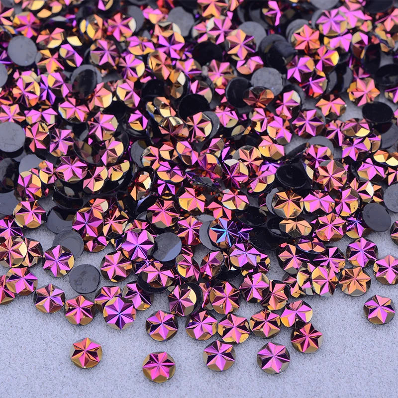 Vibrant Blossom Resin Nail Rhinestones - 500pcs 5mm Jelly AB Crystal Flatback Embellishments