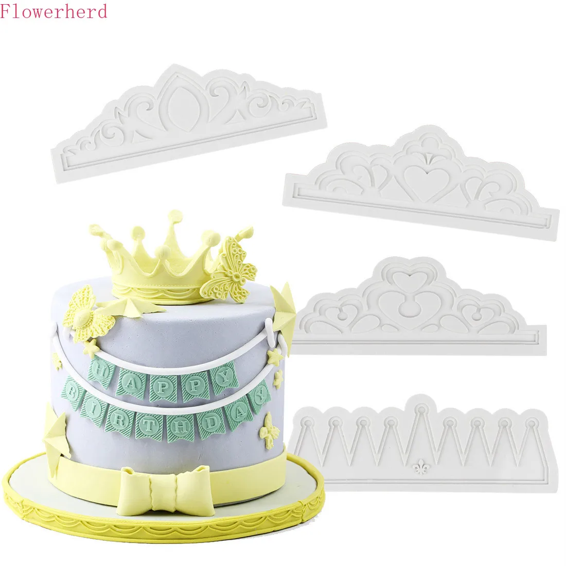 

3D Variety of Crown Mold Chocolate Mold Fondant Cake Silicone Mold Baking Tool Cake Decorating Pastry Tools Birthday Decoration